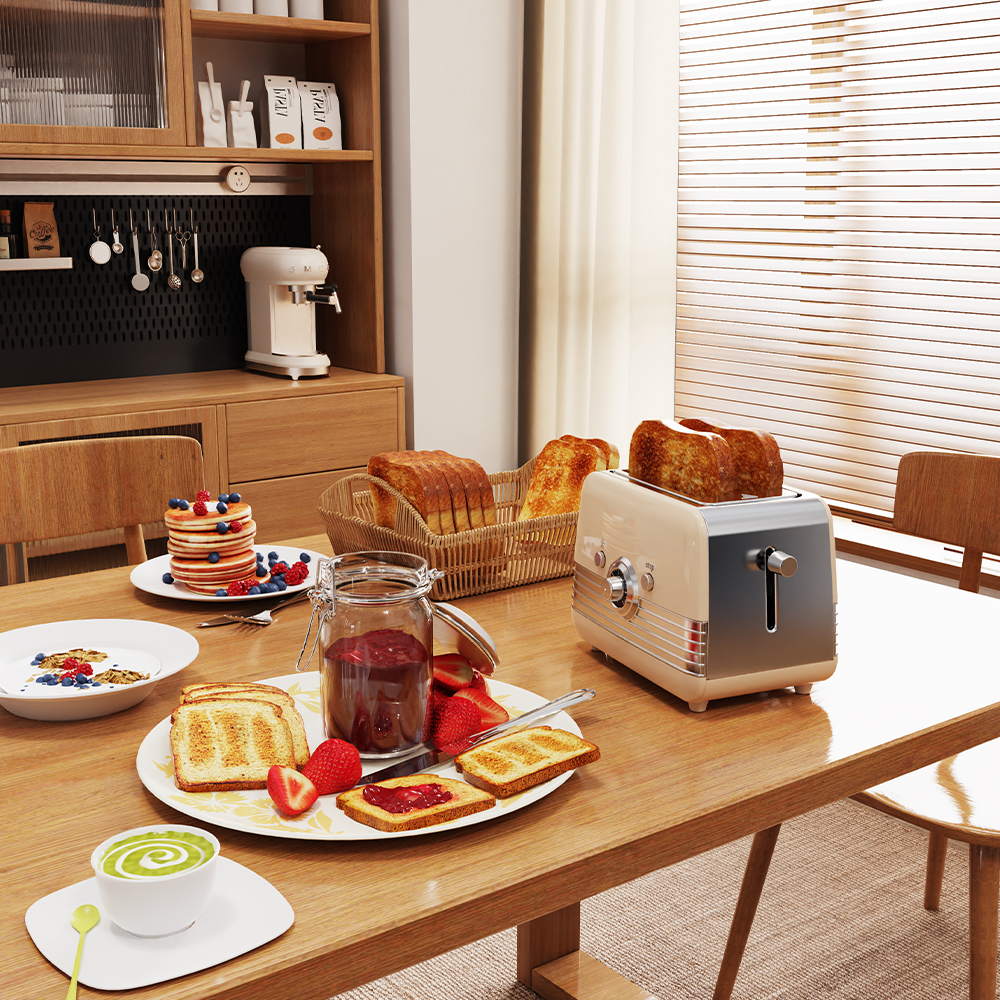 Tostadora eléctrica estilo retro VS-T106 de 750 W