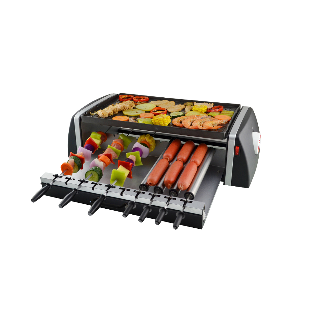 Parrilla de mesa con multiparrilla de acero inoxidable SC-T1088 / 3 en 1 
