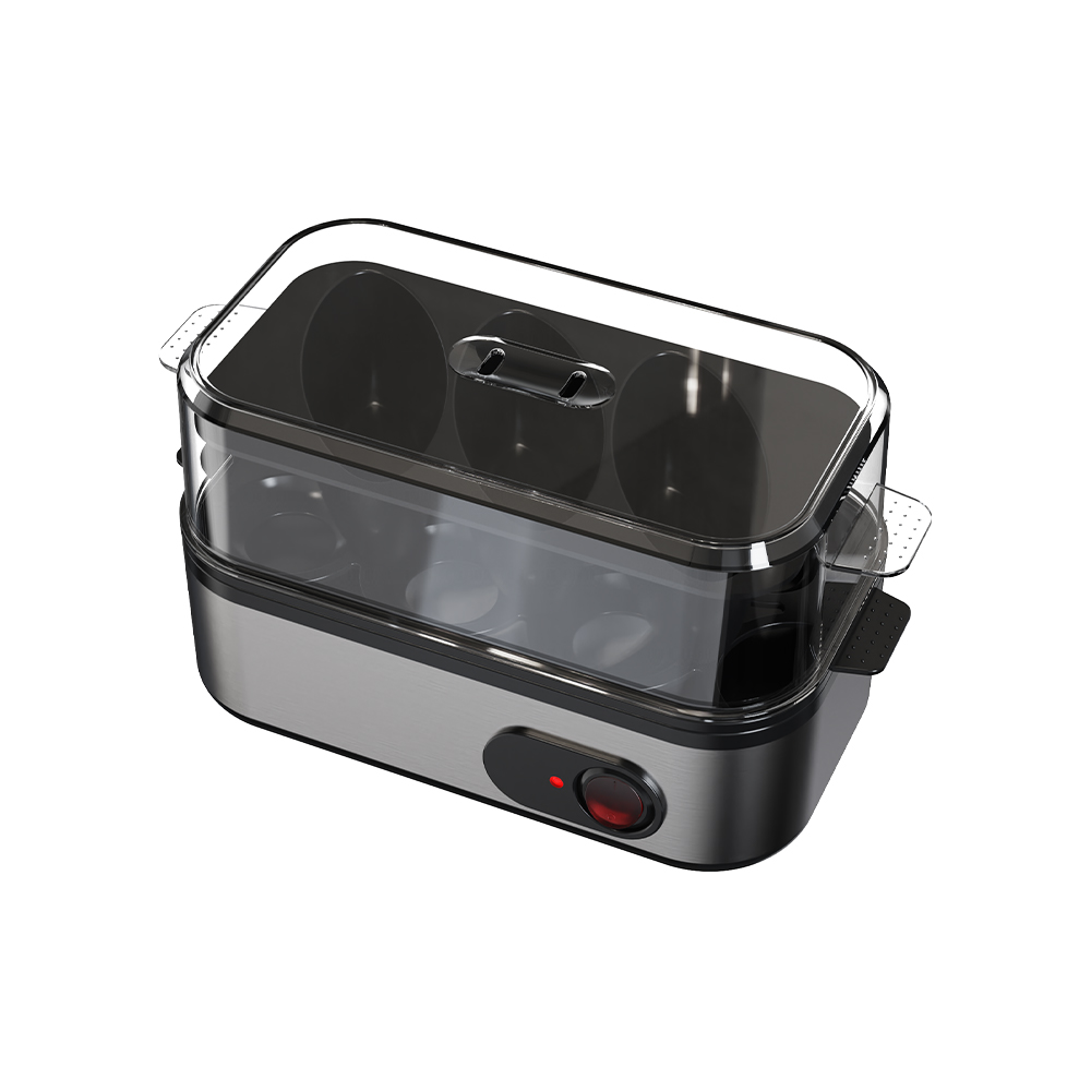 Olla eléctrica para huevos con interruptor giratorio de acero inoxidable VS-E608