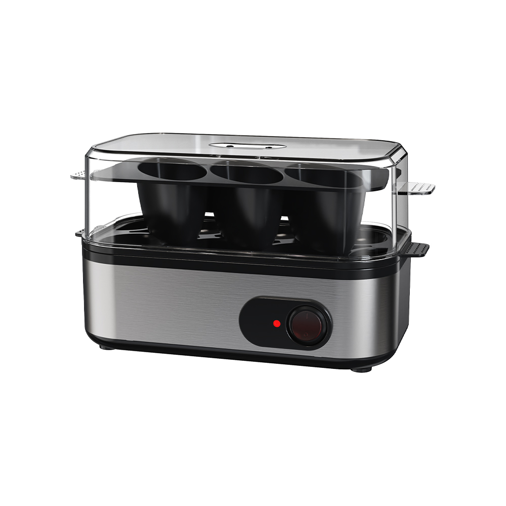 Olla eléctrica para huevos con interruptor giratorio de acero inoxidable VS-E608
