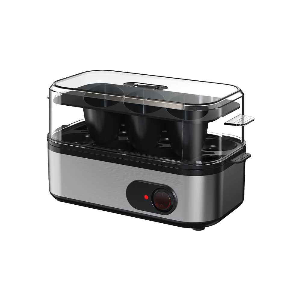 Olla eléctrica para huevos con interruptor giratorio de acero inoxidable VS-E608