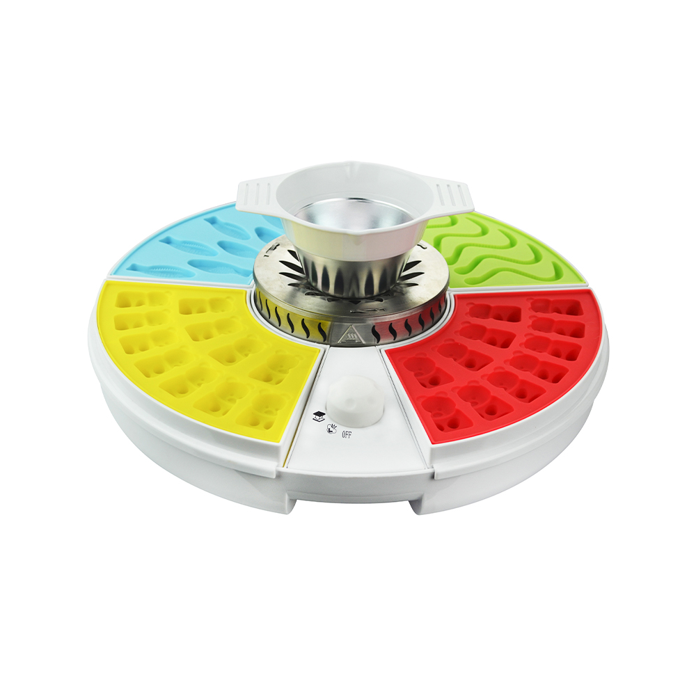 Máquina para hacer gomitas de caramelo GC-128G de 100 W con 4 bandejas de PP
