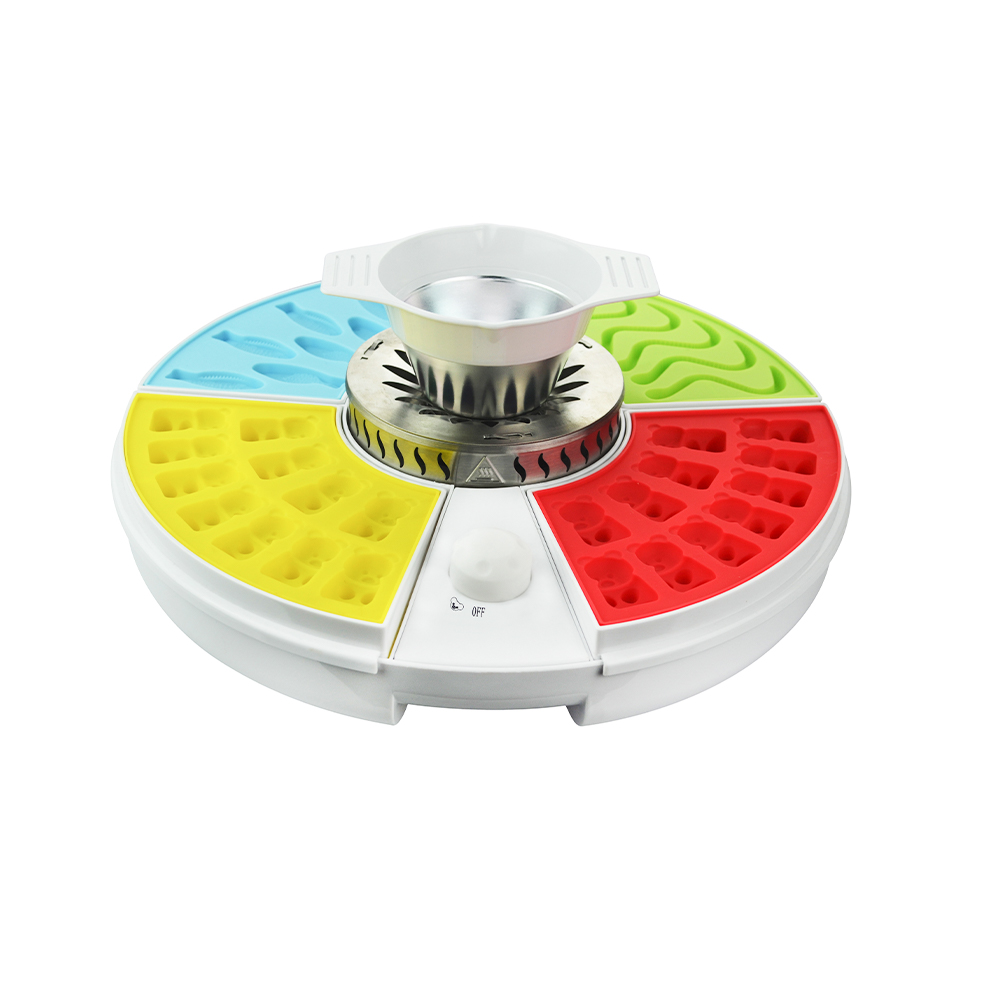 Máquina para hacer gomitas de caramelo GC-128G de 100 W con 4 bandejas de PP