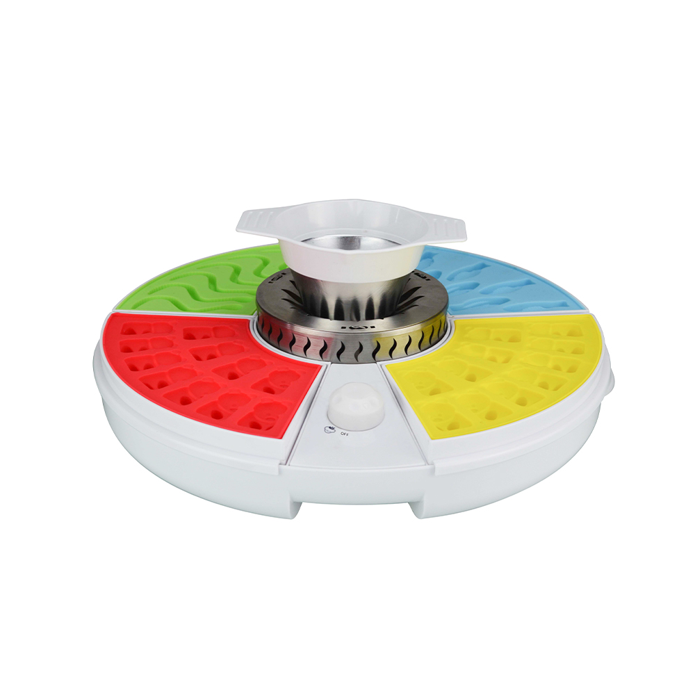 Máquina para hacer gomitas de caramelo GC-128G de 100 W con 4 bandejas de PP