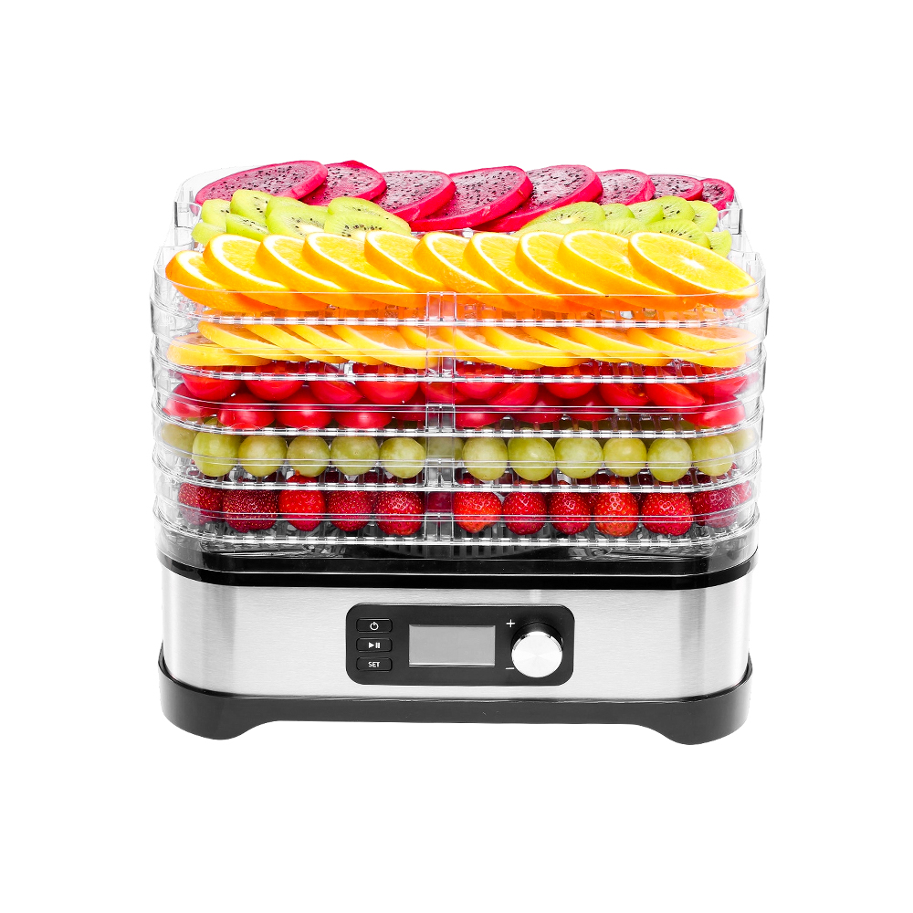 Deshidratador de alimentos con bandejas AS apilables de 5 niveles FD-996